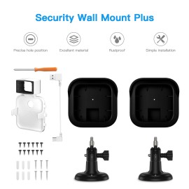 2pcs DF1079+1021+DF1005 Outdoor Security Wall Mount Plus Weatherproof Protective Cover and 360 Degree Adjustable Mount Lock for Blink All-new Blink Outdoor Camera Anti-theft Bracket Set