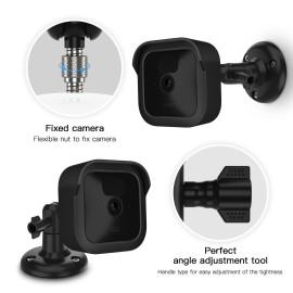 2pcs DF1079+1021+DF1005 Outdoor Security Wall Mount Plus Weatherproof Protective Cover and 360 Degree Adjustable Mount Lock for Blink All-new Blink Outdoor Camera Anti-theft Bracket Set