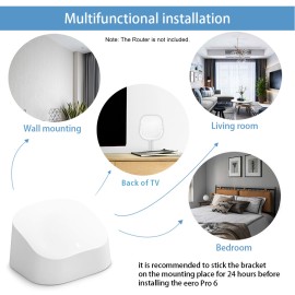 Screwless Wall Mount Replacement for eero 6 WiFi Router Holder Strong Adhesive Mount Easy to Install No Tools No Drilling Needed