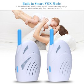 Portable 2.4GHz Wireless Digital Audio Baby Monitor Two Way Talk Crystal Clear Baby Cry Detector Sensitive Transmission