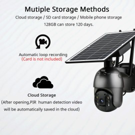1080P Full HD Outdoor Security Camera Outdoor,  Solar Battery Powered Home Cameras with Night Vision, PIR Motion Detection, 2 Way Audio, IP65 Waterproof, Include Battery