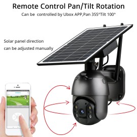 1080P Full HD Outdoor Security Camera Outdoor,  Solar Battery Powered Home Cameras with Night Vision, PIR Motion Detection, 2 Way Audio, IP65 Waterproof, Include Battery
