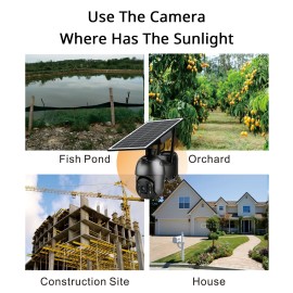 1080P Full HD Outdoor Security Camera Outdoor,  Solar Battery Powered Home Cameras with Night Vision, PIR Motion Detection, 2 Way Audio, IP65 Waterproof, Include Battery