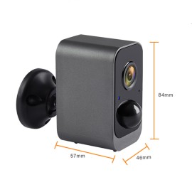 1080P Full High Definition Rechargeable Battery Security Camera Outdoor Waterproof Wireless WiFi Surveillance Camera with Infrared Night Vision,Two-way Audio,PIR Motion Detection with 2pcs Batteries