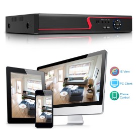 4CH 1080P DVR Recorder H.264+ CCTV 5-in-1 NVR/AHD/Analog/TVI/CVI Digital Video Recorder for Home Surveillance System (No Hard Drive)