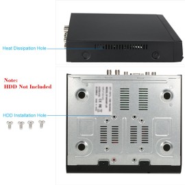 4CH Channel CCTV Video Recorder 1080P Hybrid NVR AHD TVI CVI DVR 5-in-1 P2P Cloud Network Support Plug and Play Phone APP Free CMS Browser View Motion Detection PTZ for CCTV Security Camera Surveillance System