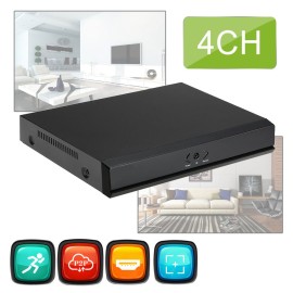 4CH Channel CCTV Video Recorder 1080P Hybrid NVR AHD TVI CVI DVR 5-in-1 P2P Cloud Network Support Plug and Play Phone APP Free CMS Browser View Motion Detection PTZ for CCTV Security Camera Surveillance System