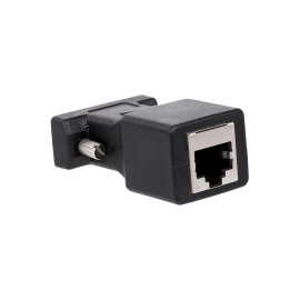 2PCS VGA to RJ45 Adapter VGA Male to RJ45 Adapter Ethernet Port Converter CAT5e CAT6 Network Cable Adapter