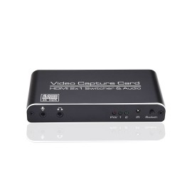 NK-X6 HDMI to USB3.0 Video Capture Card 4K 1080P HDMI 2-in-1 Switcher&Audio Compatible with PS4/XBOX/Recording/Live Streaming