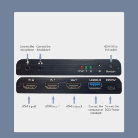 NK-X6 HDMI to USB3.0 Video Capture Card 4K 1080P HDMI 2-in-1 Switcher&Audio Compatible with PS4/XBOX/Recording/Live Streaming