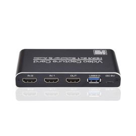 NK-X6 HDMI to USB3.0 Video Capture Card 4K 1080P HDMI 2-in-1 Switcher&Audio Compatible with PS4/XBOX/Recording/Live Streaming