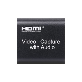 HD Video Capture Card with Audio HD to USB2.0 Capture Card 4K Input 1080P Output Support Live Streaming Game Video Capture Black