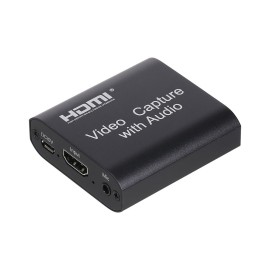 HD Video Capture Card with Audio HD to USB2.0 Capture Card 4K Input 1080P Output Support Live Streaming Game Video Capture Black