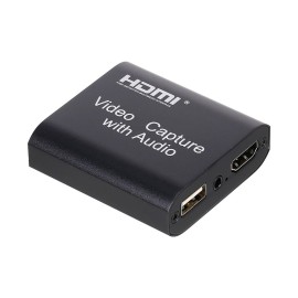 HD Video Capture Card with Audio HD to USB2.0 Capture Card 4K Input 1080P Output Support Live Streaming Game Video Capture Black