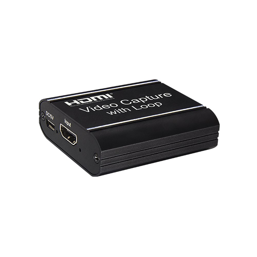 HD Video Capture Card with HD Loop-out USB 3.0 Capture Card Live Streaming Video Converter 4K Input 1080P 60fps Output Black