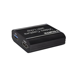 HD Video Capture Card with HD Loop-out USB 3.0 Capture Card Live Streaming Video Converter 4K Input 1080P 60fps Output Black
