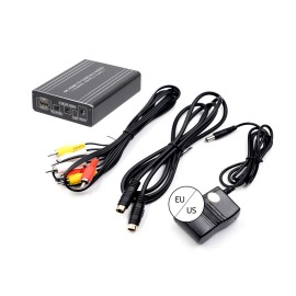 HDMI Converter HDMI to AV&SVideo Converter 4K UHD Image Quality Audio Video Synchronous Transmission Plug and Play US Plug