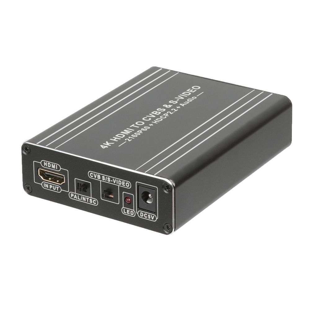 HDMI Converter HDMI to AV&SVideo Converter 4K UHD Image Quality Audio Video Synchronous Transmission Plug and Play US Plug