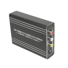 HDMI Converter HDMI to AV&SVideo Converter 4K UHD Image Quality Audio Video Synchronous Transmission Plug and Play US Plug
