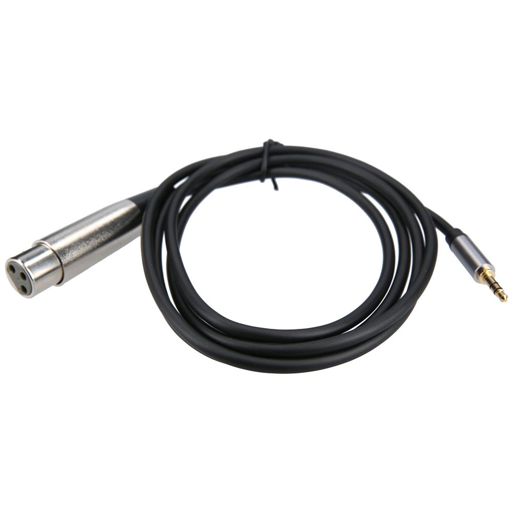 3.5mm to XLR  Audio Cable 3.5mm Male to Cannon Female Guitar Phone Sound Card Mixer Connetion Line  1.5m  Black