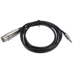 3.5mm to XLR  Audio Cable 3.5mm Male to Cannon Female Guitar Phone Sound Card Mixer Connetion Line  1.5m  Black