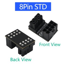 PH38A ATX 8Pin Female to 8Pin Male 180 Degree Angled Adapter for Desktops Graphics Card