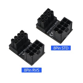 PH38A ATX 8Pin Female to 8Pin Male 180 Degree Angled Adapter for Desktops Graphics Card
