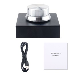 USB Volume Control Audio Adjuster Volume Controller Audio Digital Remote Control One Key Mute Function Plug and Play Black