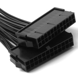 24Pin Dual Power Supply Adapter Cable 24 Pin Extension Cable Dual Power Supply 24Pin to 24Pin(20+4Pin) Start Cable 30cm