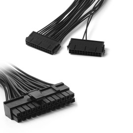 24Pin Dual Power Supply Adapter Cable 24 Pin Extension Cable Dual Power Supply 24Pin to 24Pin(20+4Pin) Start Cable 30cm