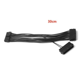 24Pin Dual Power Supply Adapter Cable 24 Pin Extension Cable Dual Power Supply 24Pin to 24Pin(20+4Pin) Start Cable 30cm