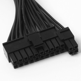 24Pin Dual Power Supply Adapter Cable 24 Pin Extension Cable Dual Power Supply 24Pin to 24Pin(20+4Pin) Start Cable 30cm