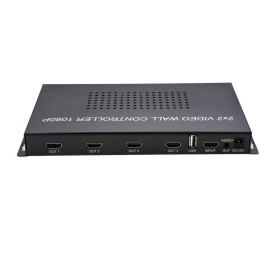 1080P 2x2 HD Video Wall Controller 2x2 Screen Video Processor TV Display Video Controller with USB Port US Plug