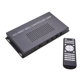 1080P 2x2 HD Video Wall Controller 2x2 Screen Video Processor TV Display Video Controller with USB Port US Plug