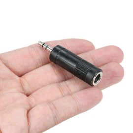 6.35mm Female to 3.5mm TRS Male Stereo Audio Adapter 6.35mm to 3.5mm Converter for Headphone Amplifier, Plastic