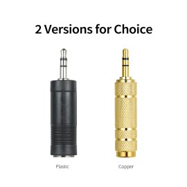 6.35mm Female to 3.5mm TRS Male Stereo Audio Adapter 6.35mm to 3.5mm Converter for Headphone Amplifier, Plastic