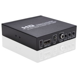 SCART/HD to HD Video Converter Support 720P/1080P Switch PAL/NTSC Switch SCART HD Input HD 3.5mm Audio Coaxial Output EU Plug