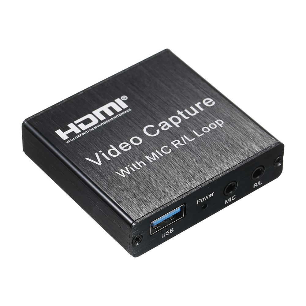 HD Video Capture Card USB Capture Card Maximum Support 4K Input 1080P Output Resolution Small Size Support Microphone Input