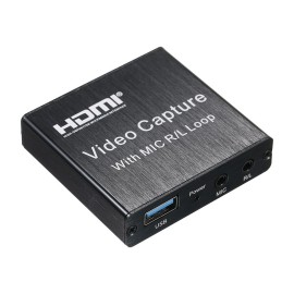 HD Video Capture Card USB Capture Card Maximum Support 4K Input 1080P Output Resolution Small Size Support Microphone Input