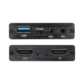 HD Video Capture Card USB Capture Card Maximum Support 4K Input 1080P Output Resolution Small Size Support Microphone Input