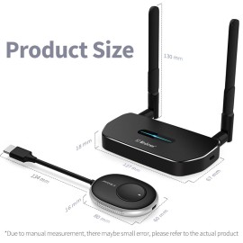 HD Wireless Transmitter Receiver Set Wireless Display Adapter Support 4K Image Quality Long Transmission Distance Plug and Play