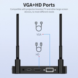 HD Wireless Transmitter Receiver Set Wireless Display Adapter Support 4K Image Quality Long Transmission Distance Plug and Play