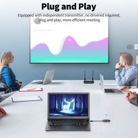 HD Wireless Transmitter Receiver Set Wireless Display Adapter Support 4K Image Quality Long Transmission Distance Plug and Play