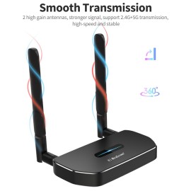 HD Wireless Transmitter Receiver Set Wireless Display Adapter Support 4K Image Quality Long Transmission Distance Plug and Play
