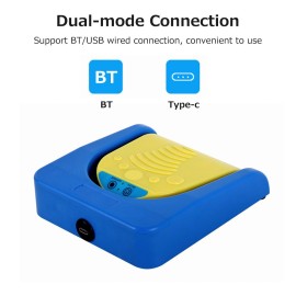 Multifunctional Foot Pedal Wireless BT Foot Switch Support BT/USB Wired Connection Stable Transmission Wide Compatibility