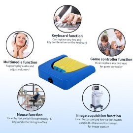 Multifunctional Foot Pedal Wireless BT Foot Switch Support BT/USB Wired Connection Stable Transmission Wide Compatibility