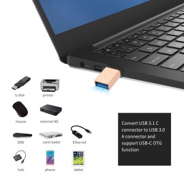 USB-C to USB 3.0 Adapter USB Type C Male to USB A Female OTG Converter Aluminum Alloy Replacement for Macbook for Xiaomi Mi5 Mi6 for Samsung Galaxy S8 Plus for Huawei