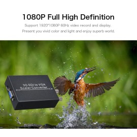 SDI to VGA Audio Converter with 3G Signal 1080P Scaler Converter Compatible with 3G/HD/SDI