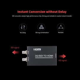 3G SDI TO HD+SDI Converter with Power Supply Full HD 1080P SDI TO HD-SDI and 3G-SDI Signal Display