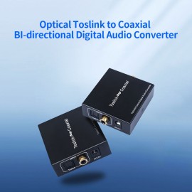 Optical Toslink to Coaxial Adapter BI-directional Digital Audio Switch Converter Wide Compatibility Replacement for TV/DVD Player/PS4